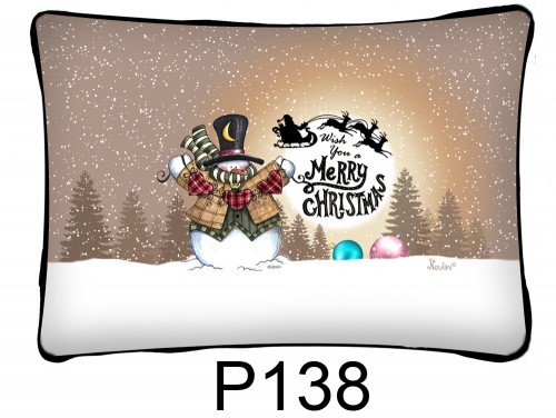 (P138) Párna 37 cm x 27 cm - Wish you – Karácsonyi ajándékok